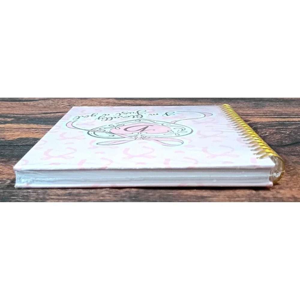 Pink Coquette Bow Initial D Spiral Notebook I'm Literally Just A Girl Journal